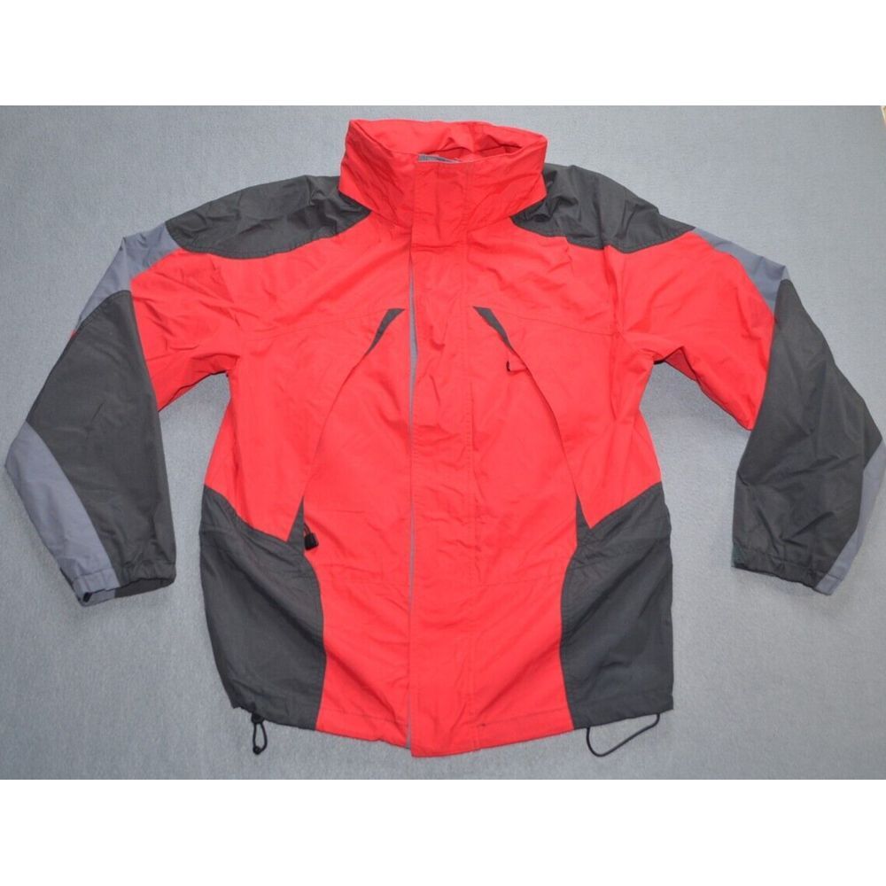 Vintage L.L. Bean Red and Gray Windbreaker